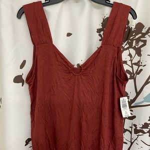 Torrid Super Soft brick red U-bar tank